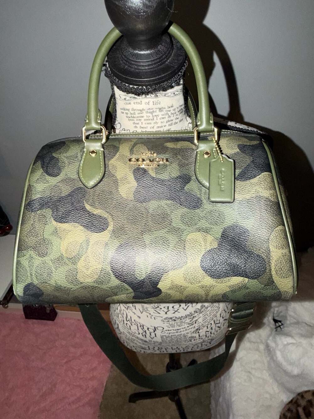 Coach Rowan Satchel and Matching Wallet Set in Camo Print - Picture 2 of 7